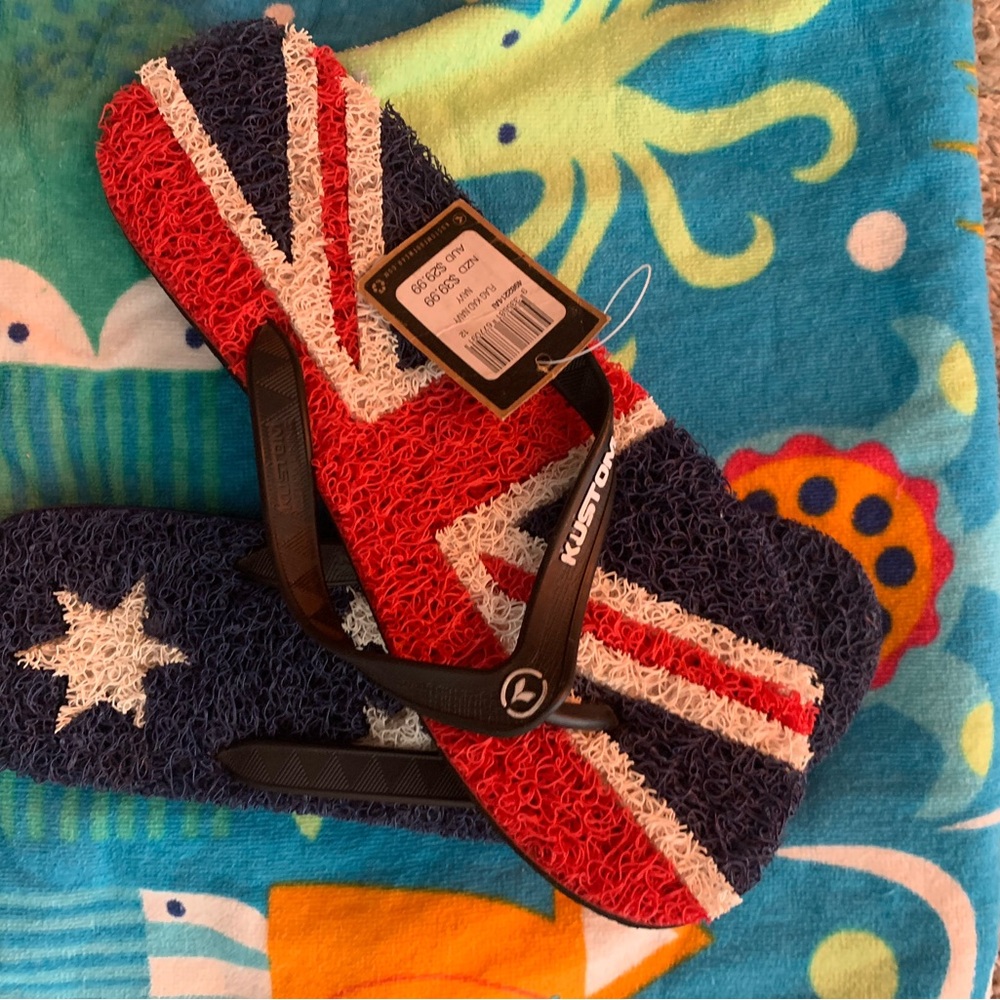 Newbury Kustom Red, White and Navy BlueSandals for Stylish Comfort